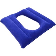 Anti-Dekubitus Luftkissen blau aufblasbar für Rollstuhl, Bett, Toilettenstuhl...