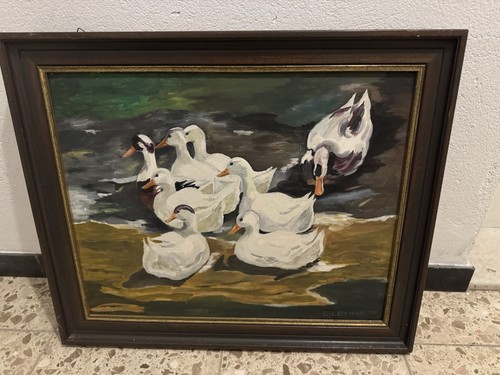 Gemälde mit enten größe - 8, enten,