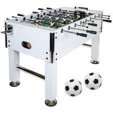 GAMES PLANET® Profi Tischfussball Leeds, weiß