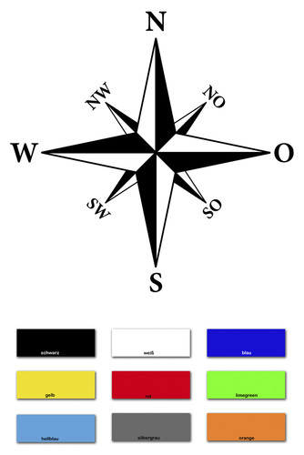 Sticker windrose kompass - sticker, f