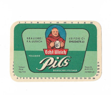 Verleger-Abzug DDR Bier-Etikett ECHT ULRICH PILS - Brauerei F.A. Ulrich Leipzig