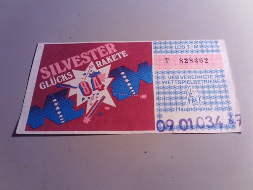 Alter lottoschein ddr sivester - alter,