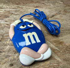 Vintage PC-Maus Computer Maus seriell u. PS/2 M&M blau blue