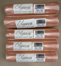 5 x OakTree Organzastoff, rose gold, 29 cm, 25 M  Restposten Wiederverkäufer,