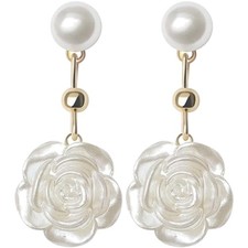 Perlenohrringe Damen Silber