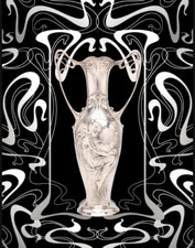 Art Nouveau WMF Wiener Secession Nymphe Versilberte Jugendstilvase 50CM um 1903