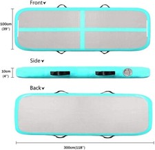 Minetom 4mx1mx0,2m Gymnastik Tumbling Matte Pumpe Yoga Training Fight A1