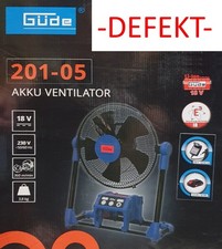 Güde Akku Ventilator Lüfter V 18-201-05 mit Akku und Ladegerät - DEFEKT