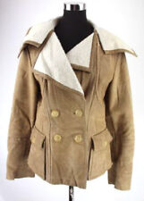 Lammfell Jacke braun N5 MARC CAIN Pelz Leder Shearling Lammfell Jacke 42 beige