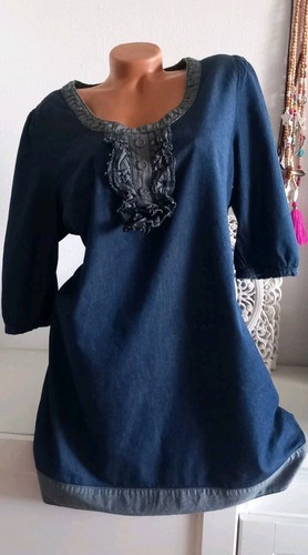 Denim damen tunika - denim,