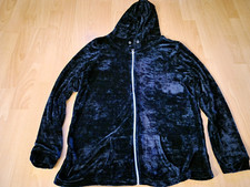 Sweatjacke mit Kapuze blau Gr. 46 KIK Chenille-Stoff