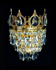 Kristall & Metall Wandlampe