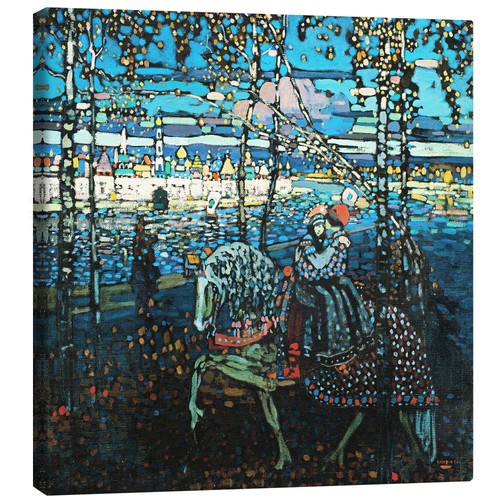 Leinwandbild reitendes paar - leinwandbild,