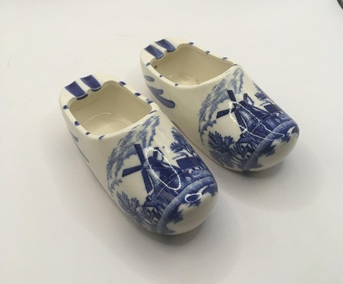 Paar delfter ware clog - delfter,