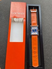 LOCMAN Tender Uhr Herren, Orange/Blau, 33x39mm