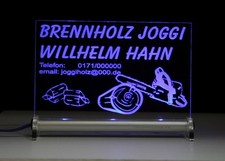 Brennholz LED Leuchtschild