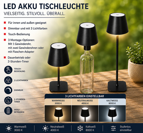 Led tischlampe akku - in,
