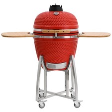 Kamado Grill Holzkohlegrill Rot Ø 52 cm BBQ Smoker Edelstahl BBQ-Toro*B-Ware*