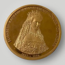 Medaille vergoldet Kaiserin Elisabeth Kaiserreich Österreich-Ungarn