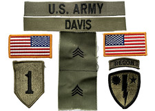 9 US ARMY patch Set Bdu