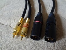 2 x 1m Cinch auf XLR  Adapter Kabel SC-Galileo 238 mit Neutrik 3-polig o. Klinke
