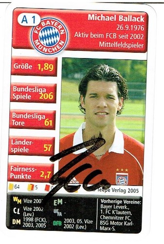 Michael ballack quartettkarte - ballack,