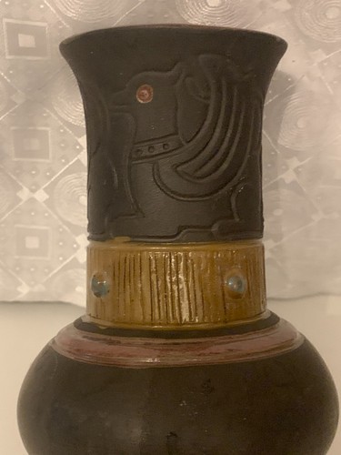 Vase aus ton - aus, dunkelbraun