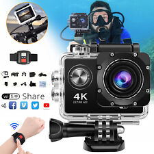 4K Sport Aktion Wasserdicht Kamera WiFi Helmkamera Unterwasserkamera Camcorder