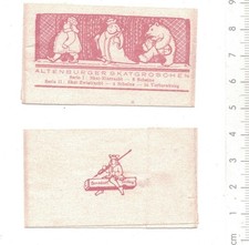 ALTENBURG Streifband "Altenburger Skatgroschen" Druck rot, zu Kalendermann-Serie