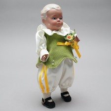 Schildkröt Puppe Klassik Hans mit Blumen und Kristallen um 1980 25 cm 1.140AIO