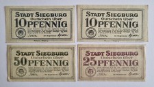 4 old banknotes, emergency