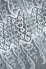 Scheibengardine Bistrogardinen aus hochwertigem Jacquard Weiß