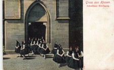 724776) Trachten AK Hessen - Schwalmer Kirchgang gelaufen 1906