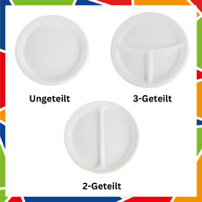 DayBays Wiederverwendbar Plastikteller Weiß Rund Menüteller 22 cm Einweg