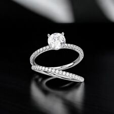 Diamant Damen Eheringe Set 14k Weißgold IGI Lab Grown 1,5 Karat Rund