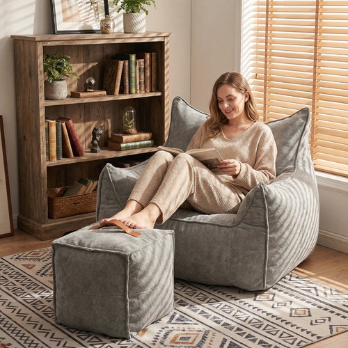 Sitzsack mit hocker für - mit,