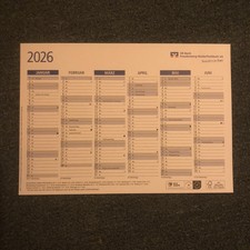 1 x Halbjahreskalender 2026 /
