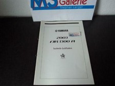 Yamaha FJR 1300 A Service Information Technikleitfaden Reparaturanleitung B2500
