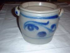 Antiker alter Steingut Topf 3 L 15,5 cm hoch, dm 18 cm Gebrauchsspuren