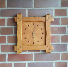Große Wanduhr aus Echtholz  Unikat  Handmade