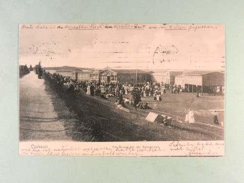Cuxhaven strand bei der - ak,