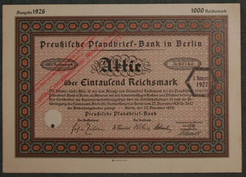 Preußische pfandbrief bank - preußische, pfandbrief-bank