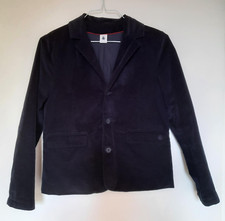 Sakko, Jungen, Blazer, Gr. 140, Petit Bateau, dunkel blau, Kordsamt, gebraucht
