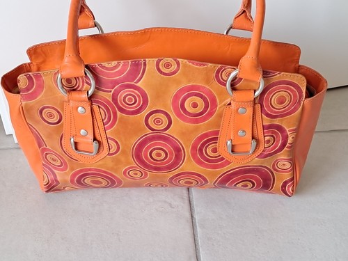 Tasche leder orange - leder,,