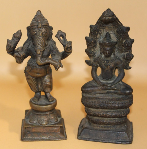 Antike messing statue gott - 2,