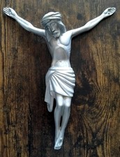 Große Corpus Christi Figur, Zinnguss, 23x28 cm