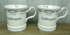 2x Porzellan Becher mit Knoten