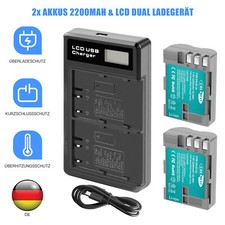 2Pcs 2200mAh EN-EL3e Akku &