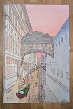 Moebius (Jean Giraud) Venezia Celeste signed print 70x100cm (Edizioni Di Italy)