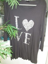 Oberteil NEU anthrazit mit Glitzer